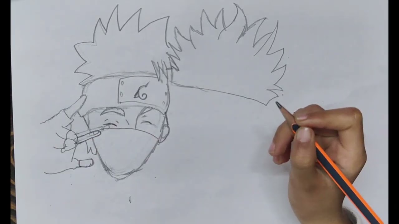 Insane Kakashi Naruto friendship sketch drawing #sketch #art #drawing 