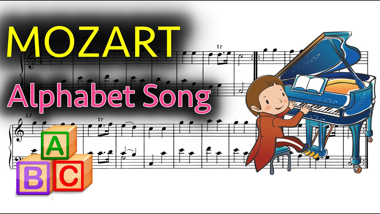 W. A. Mozart - Alphabet Song for piano (with sheet music) K. 265
