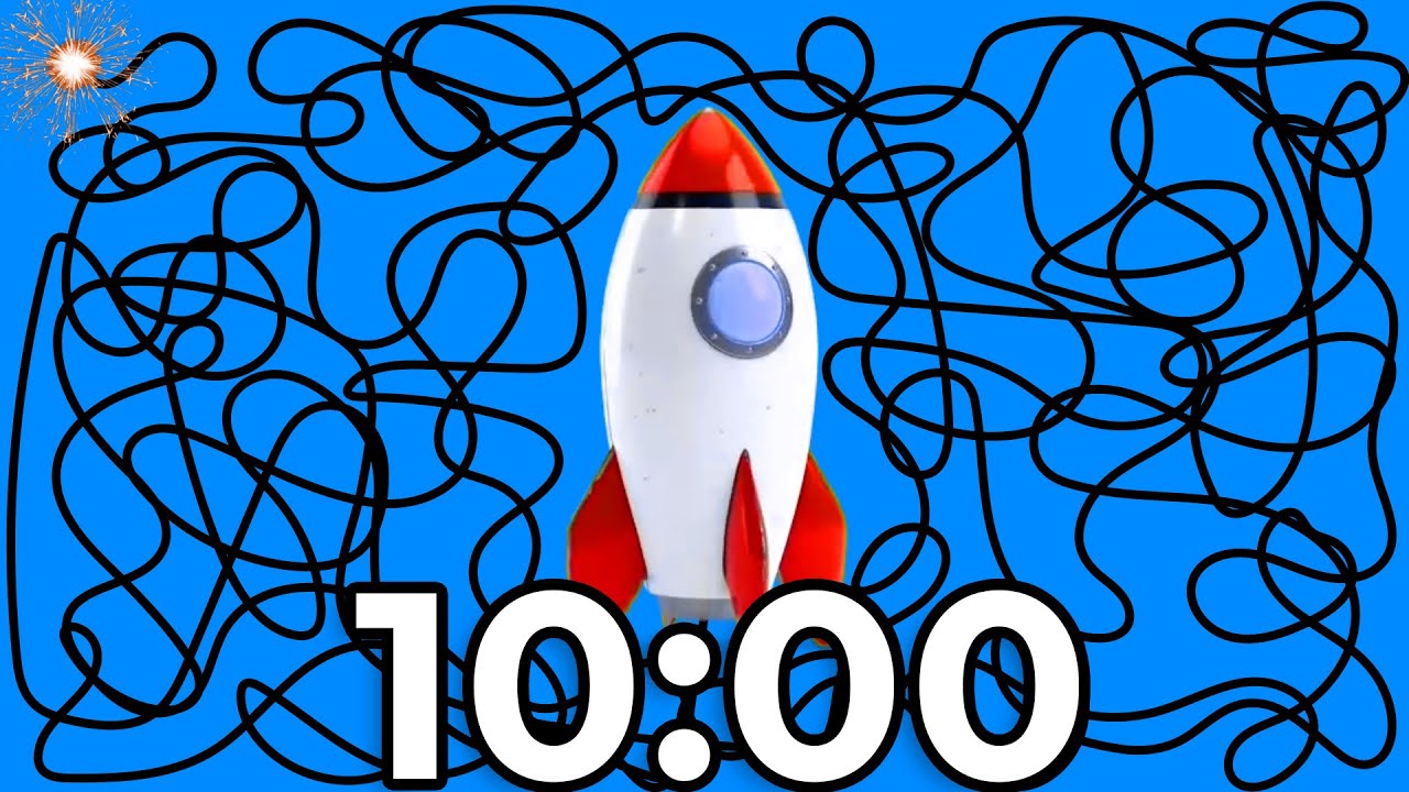 10 Minute Rocket Countdown Timer 🚀 | Blast Off