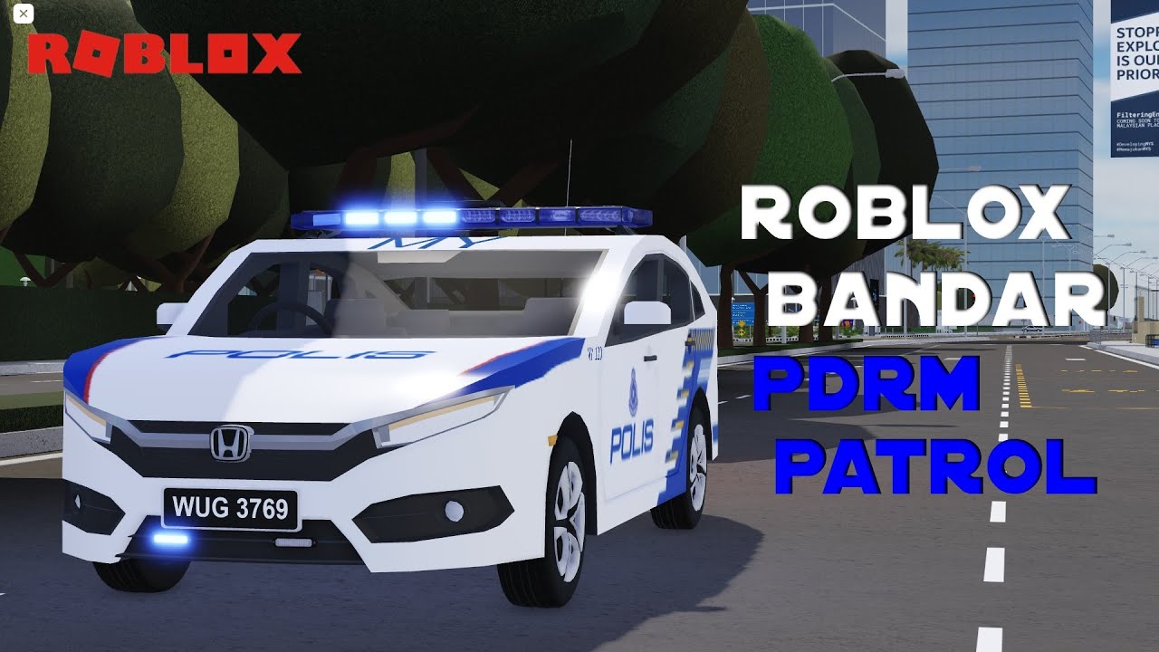Roblox Bandar | PDRM Patrol | Shooter Mengganas Pada Malam Jumaat