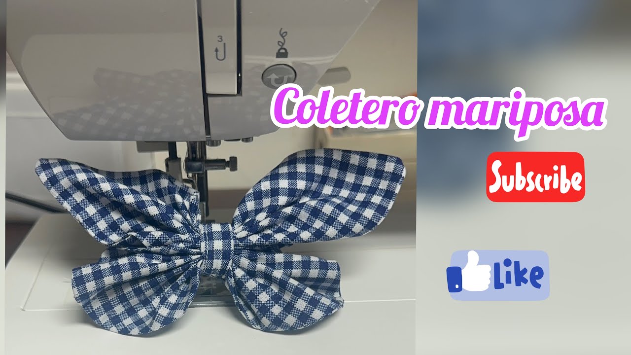 Pelo de mariposa 🦋 Easy DIY  |Cómo hacer mariposas de tela; #coletero #colitas #accesoriosmujer