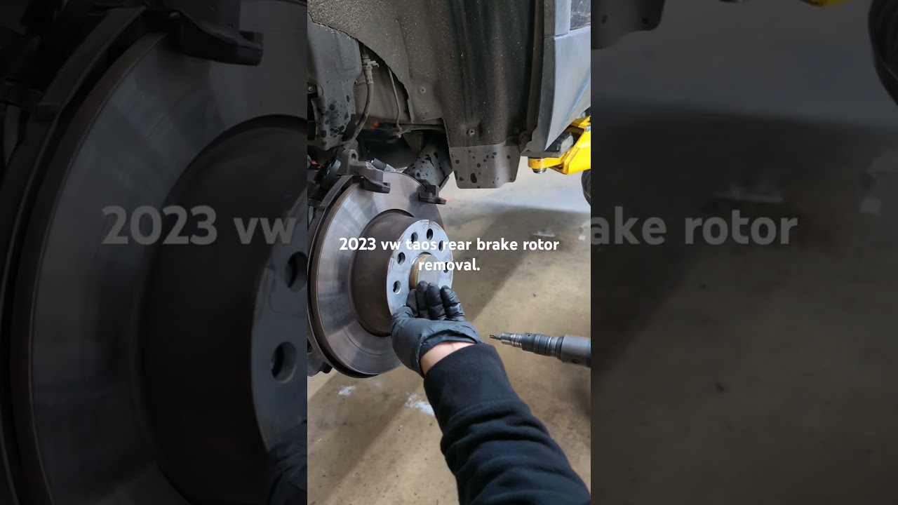 2023 VW Taos rear brake rotor removal   #automobile#vwtaos