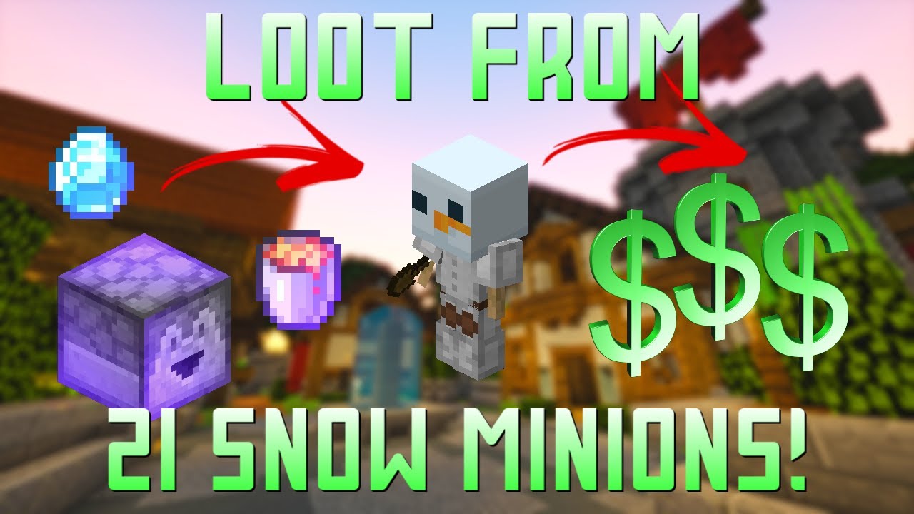 Loot From 21 Tier 11 Snow Minions - Hypixel Skyblock