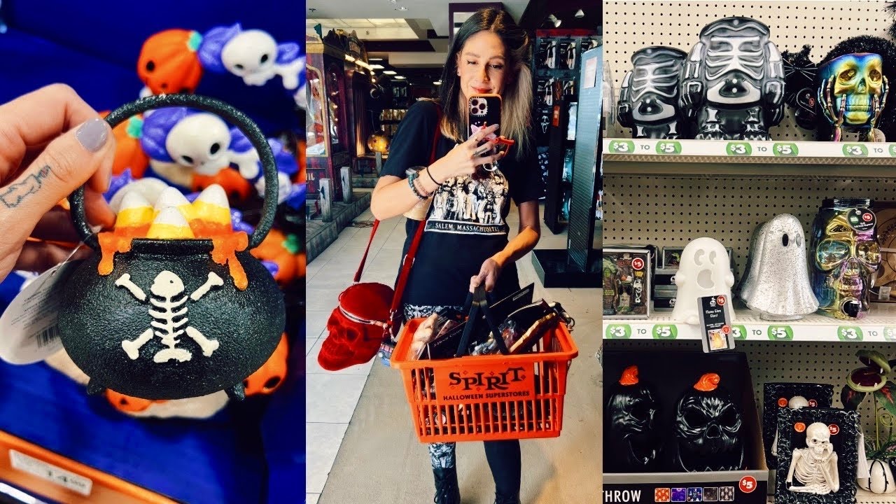 HUGE HALLOWEEN Shopping Trip!🎃 Dollar Tree, Walmart & More!✨ I Bought TONS At Spirit Halloween!🖤