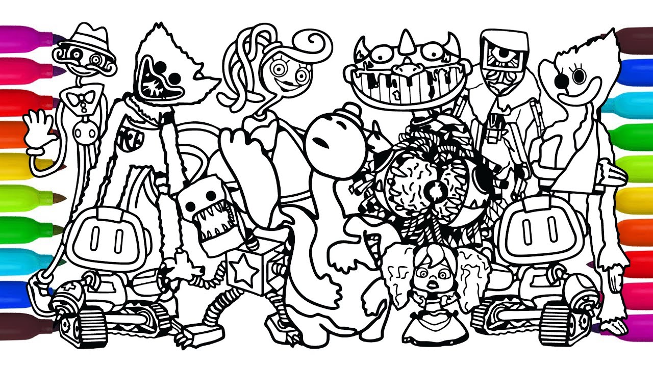 Poppy Playtime Chapter 4 Big Coloring Pages / How to Color Main Bosses and MONSTERS #AB757