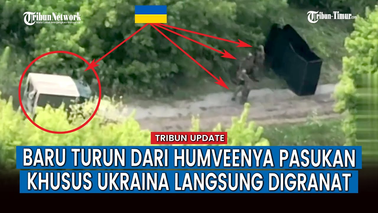 Tentara Ukraina dan Humvee yang Dikendarai Kena Rentetan Serangan Granat Rusia