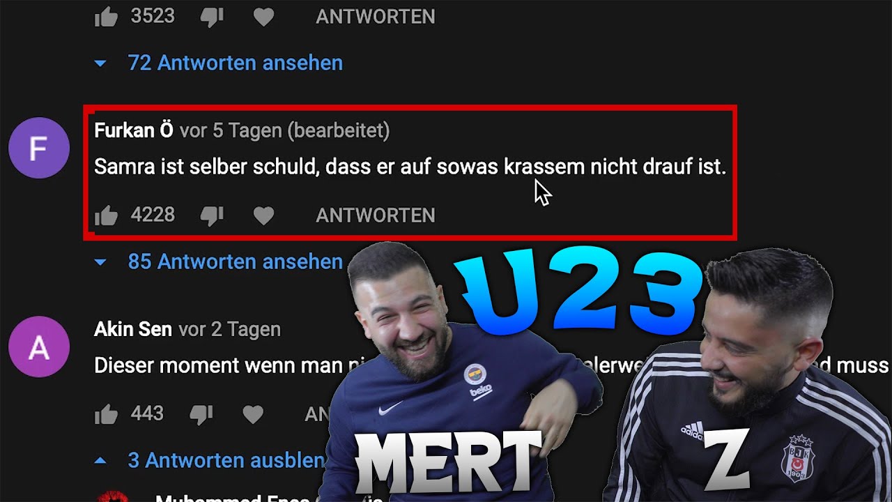 EURE KOMMENTARE BEI U23 😅- MERT & Z REACTION😎