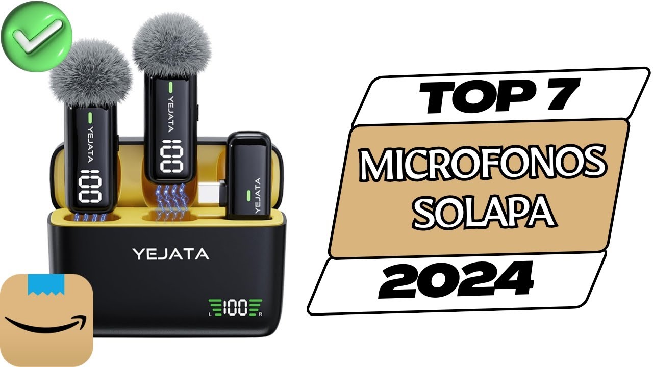 7 mejores MICROFONOS INALAMBRICOS de SOLAPA Baratos | Mejor valorados AMAZON⭐Recargables 2024✅