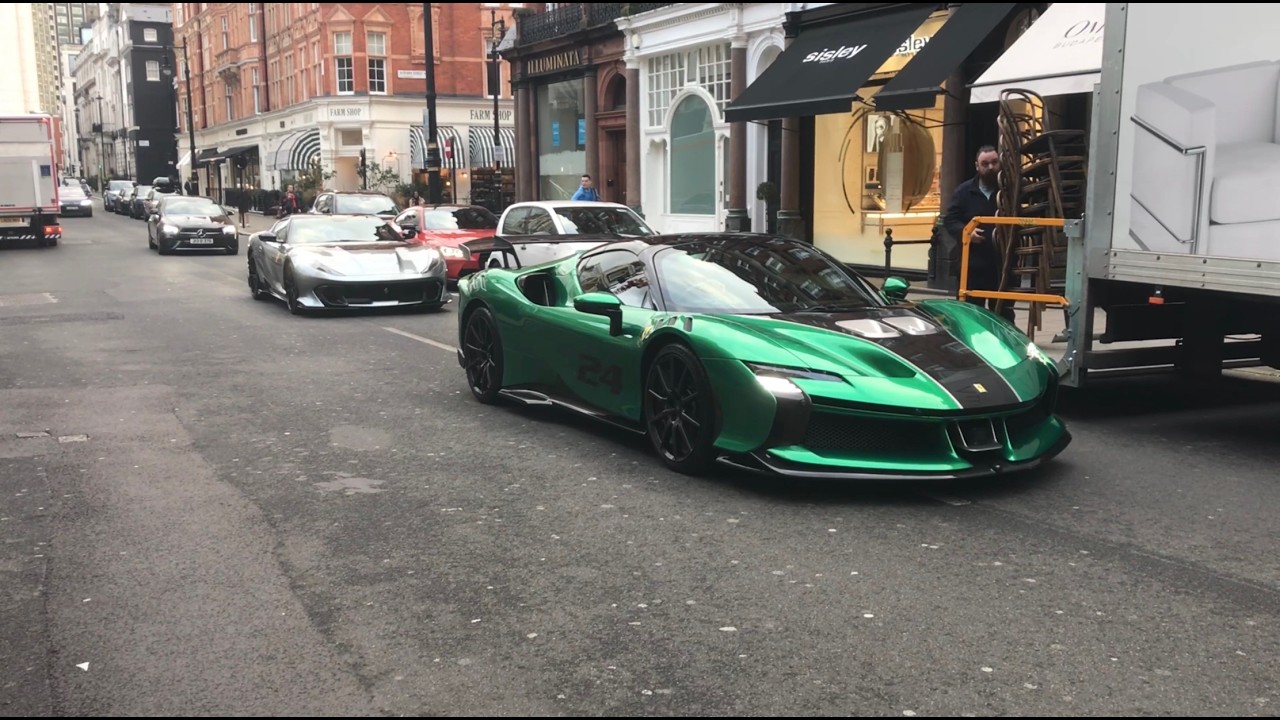 Car Spotting Supercars In London Uk January 2026 | SF90 XX, F12 TDF Aperta, Aventador, Vanquish...