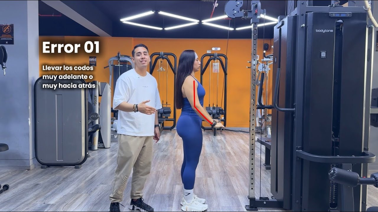 Tutorial de Extensión de tríceps en polea PASO A PASO 🍑 + Errores comunes | Rutina para glúteos