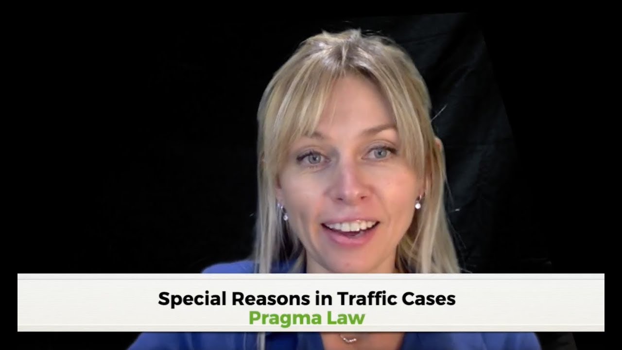Special Reasons in Road Traffic Cases