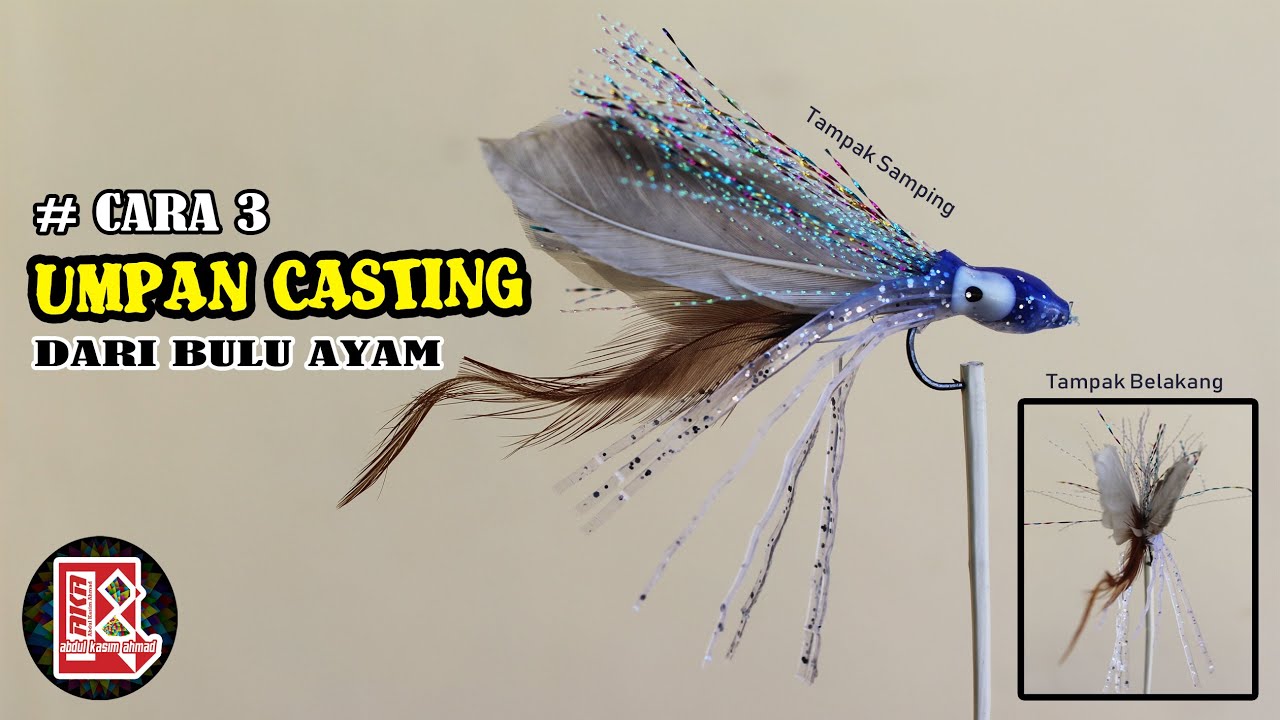 Cara Membuat Umpan Jitu Casting Dari Bulu Ayam - Cara 3