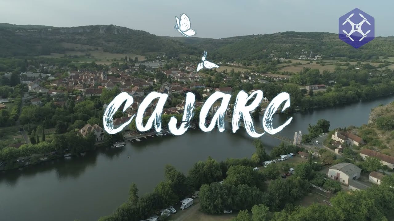 Cajarc (46) vue en drone Africajarc 2022