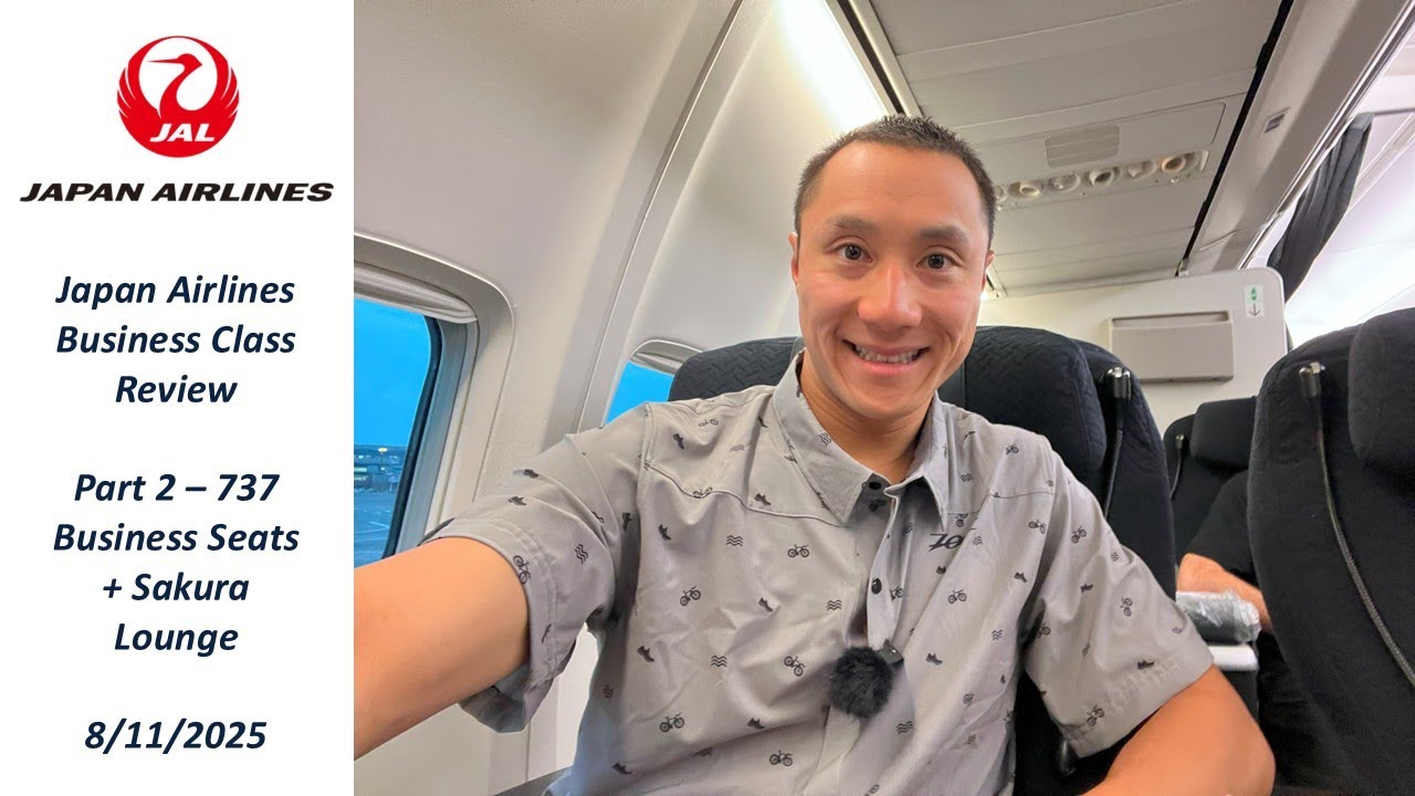 Japan Airlines Business Class - Part 2 - Sakura Lounge and B737 - August 2025