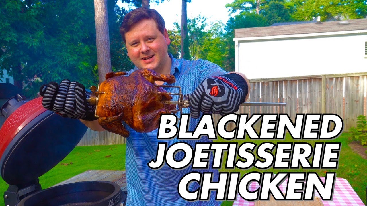 The BEST (BLACKENED) ROTISSERIE CHICKEN | Cooked on the Kamado Joe Joetisserie | KamadoMax 4K