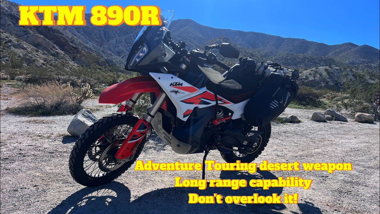 Touring the California desert on the KTM 890 Adventure R.