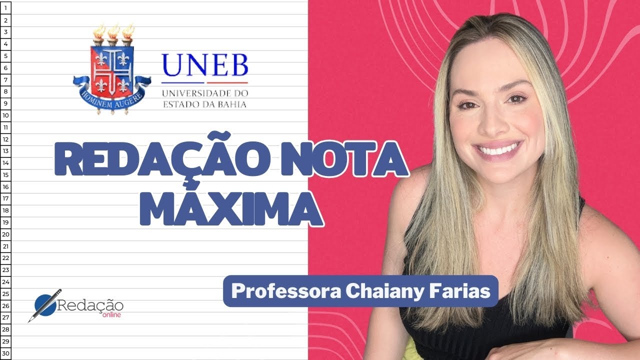 Reda&ccedil;&atilde;o NOTA M&Aacute;XIMA | Vestibular Uneb