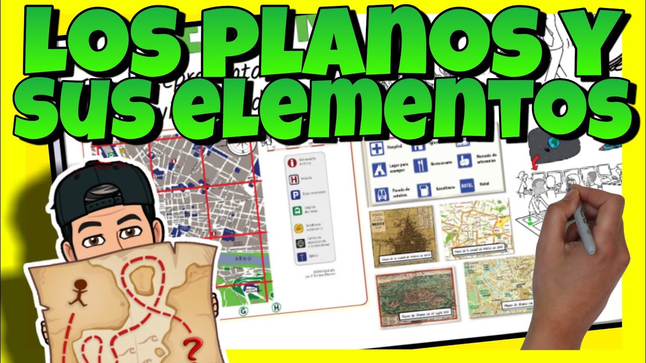 🗾 Los PLANOS y sus ELEMENTOS para NIÑOS | GEOGRAFIA