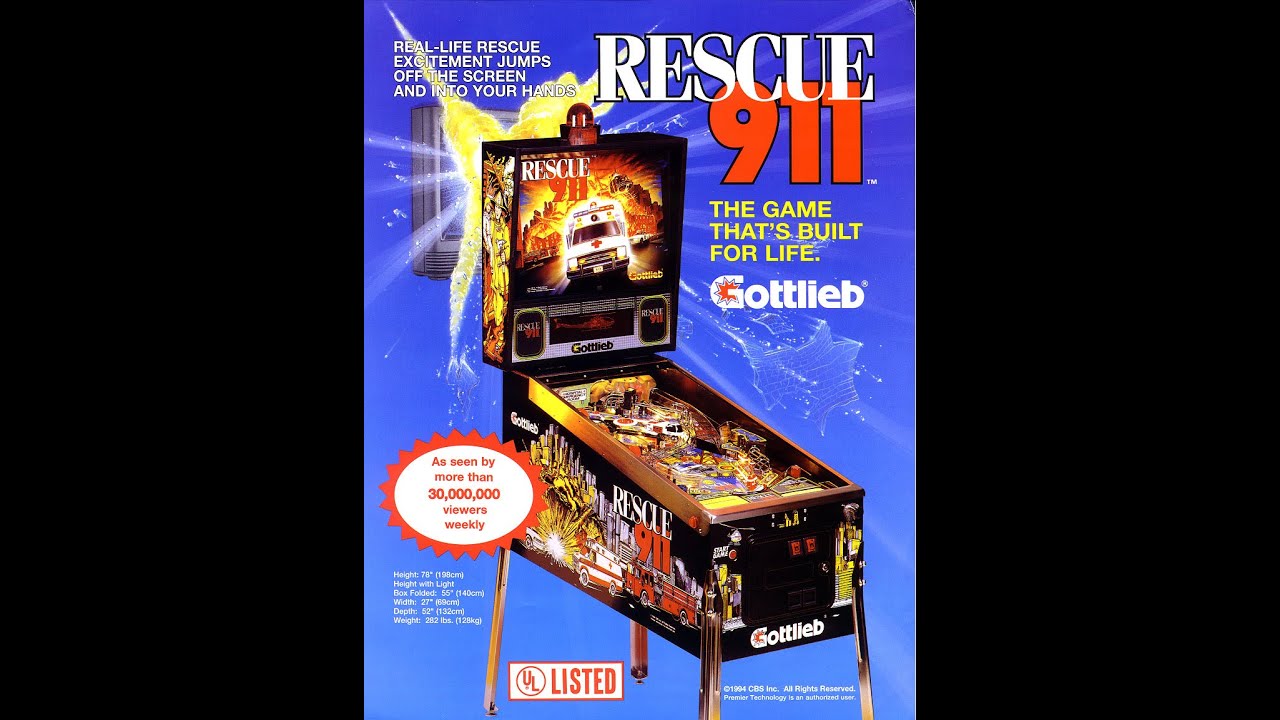 Rescue 911 Pinball Soundtrack (Gottlieb/Premier Technologies, 1994)