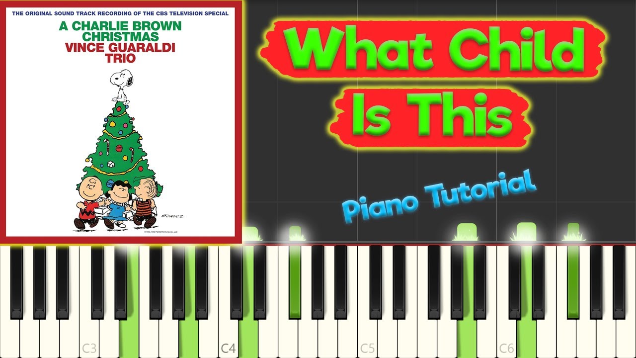 Vince Guaraldi - What Child Is This - Jazz Piano Tutorial (~MIDI in description~)