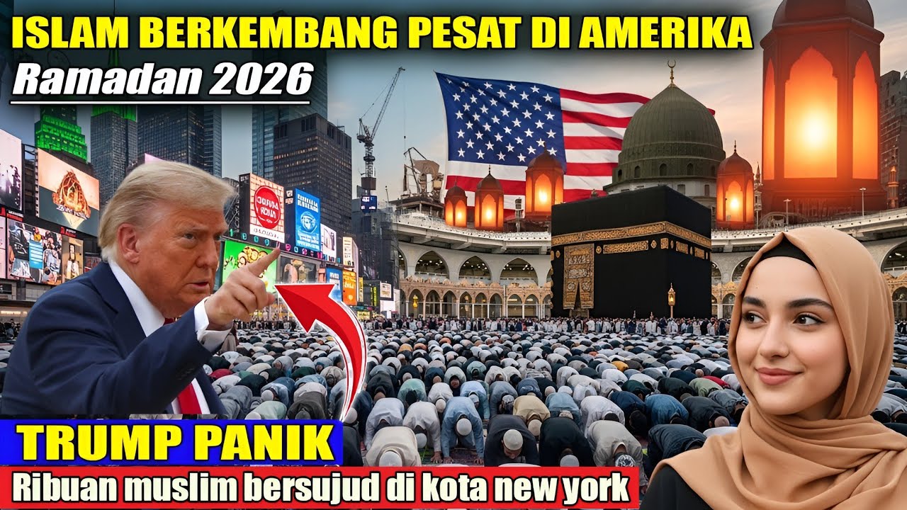 RAMADHAN DI AMERIKA 2026 | Perkembangan Islam Semakin Pesat, Ribuan Jamaah Bersujud di New York