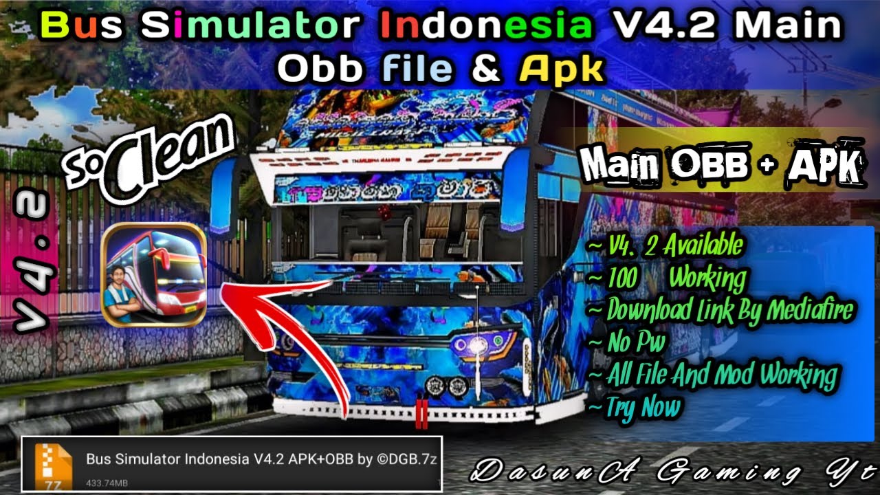 අලුත් අප් එකට V4.2 || Main OBB & APK File For Bus Simulator Indonesia || V4.2 || By DGB ©