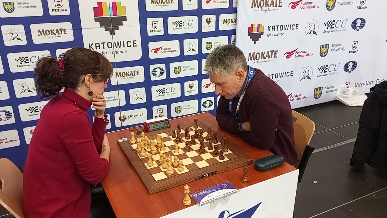 IM  Sabrina Vega Gutierrez -  GM Michael Adams | European Championships