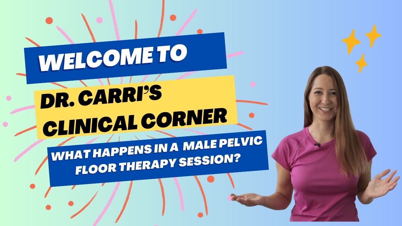 What happens for males in pelvic floor therapy?