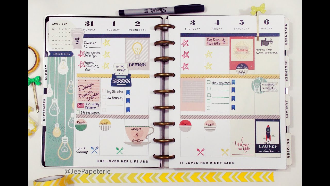 Plan With Me... No stickers? No washi? No problem. :) (September)