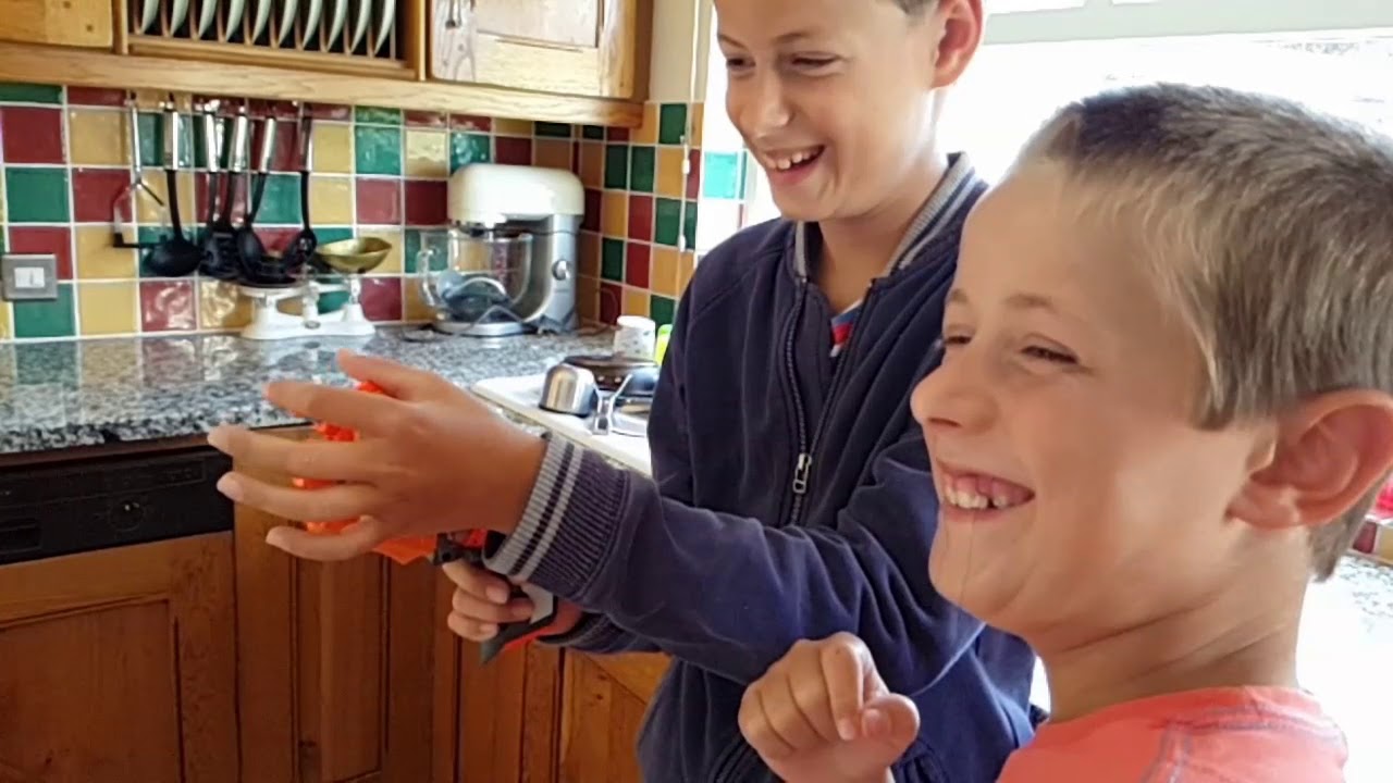 Tooth removal by Nerf gun