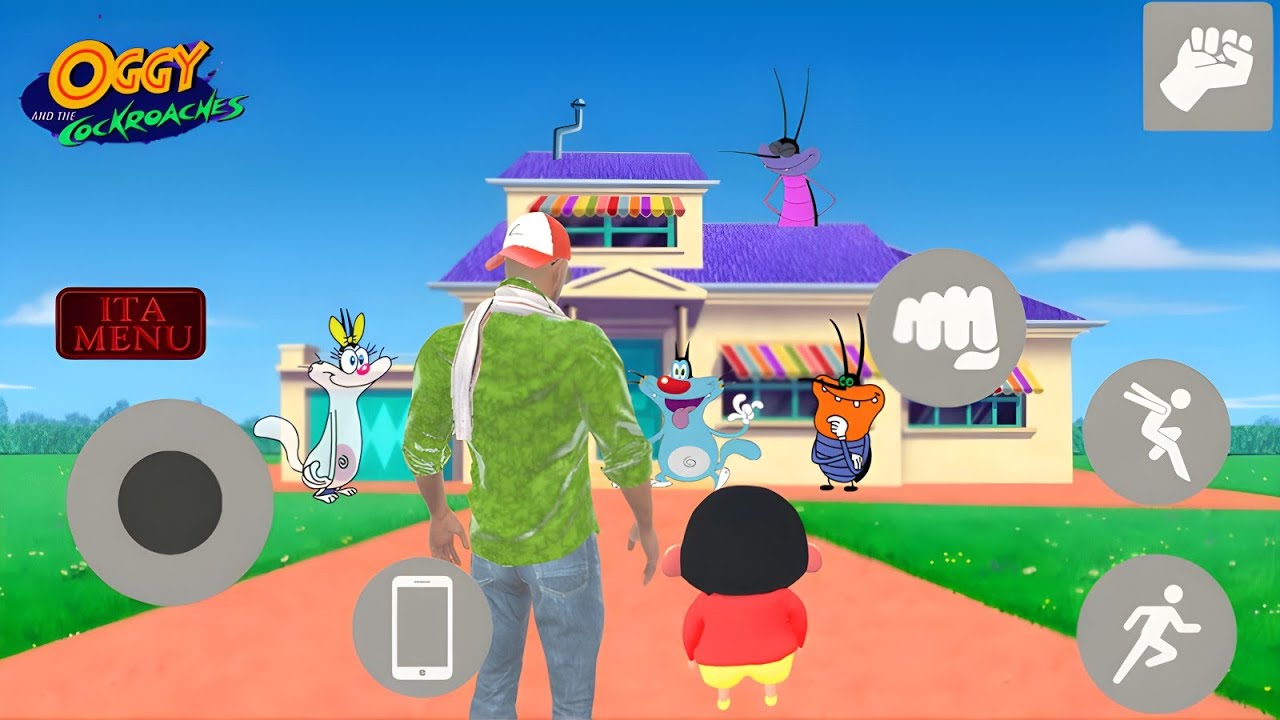 Jack & Shinchan Entered in Oggy And Cockroach House 😱 in Indian Theft Auto Simulator | New Update 🤩💥