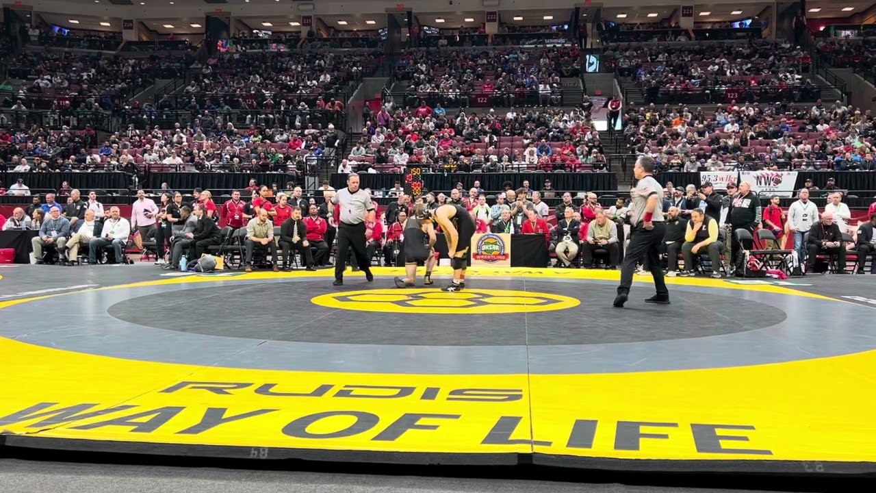 150 lbs D1 State Final Marcus Blaze, Perrysburg vs Bradley Eaton, STED