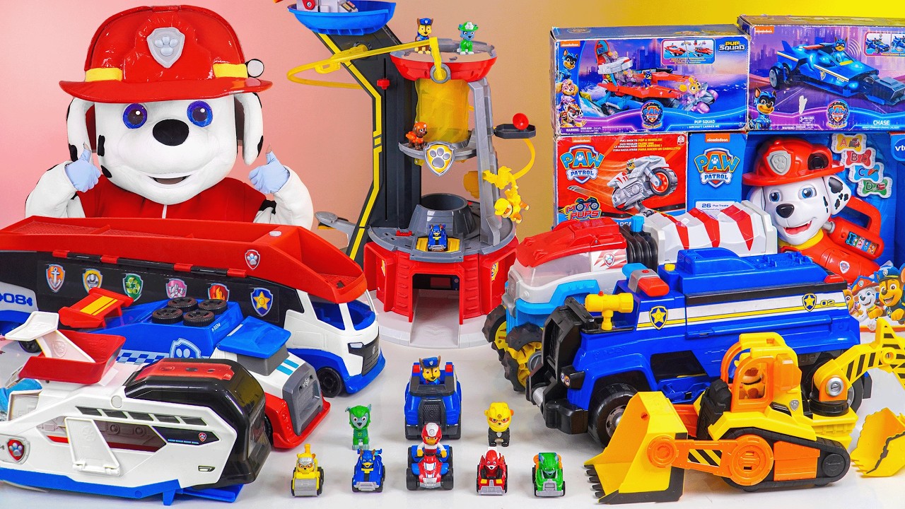 Unboxing Paw Patrol Mighty Lookout Tower Playset | Paw Patrol Many Different of Big Rescue Vehicles
