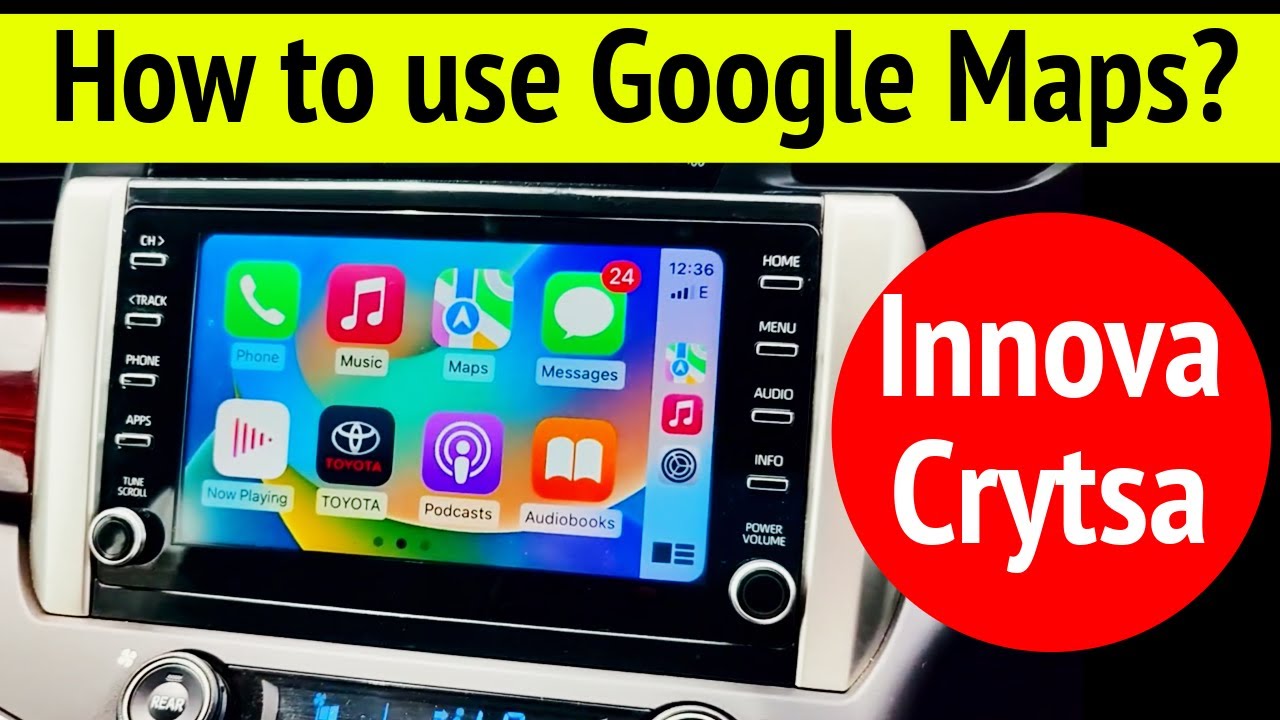 How to use google maps in Innova Crysta? Navigation in Toyota Innova Crysta using Android Auto 2025