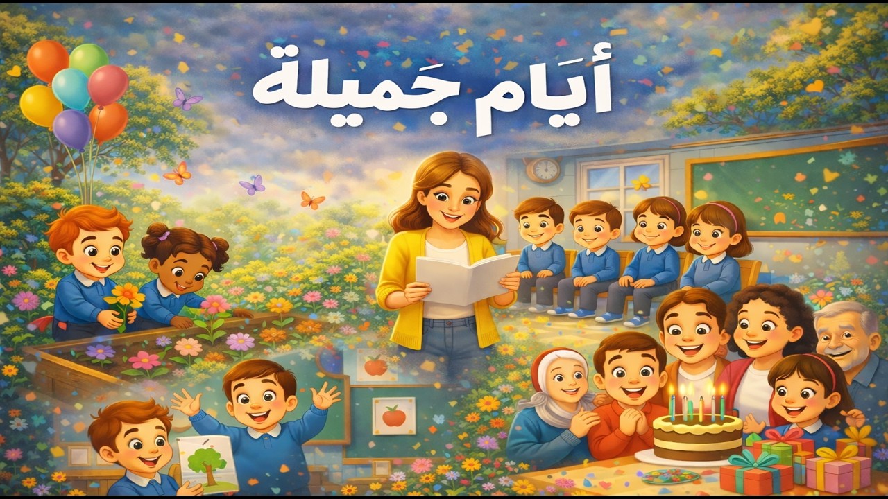 🎥 قصة الإستماع 🎥 ايام جميلة   🌟 اللغة العربية 🌟المستوى الثاني🌟 التيرم الثاني🌟إعداد/ جيهان سمير 🎥