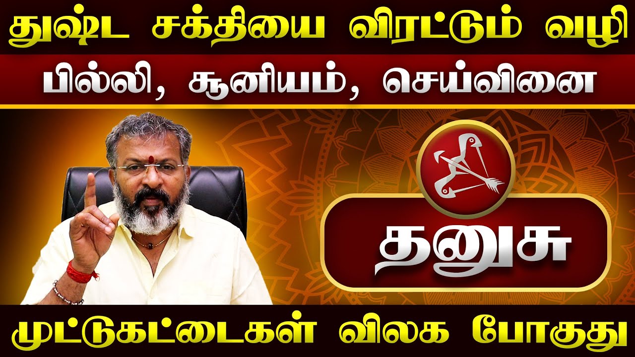 தனுசு - துஷ்ட சக்தியை விரட்டும் வழி  || dhanush rasi palangal     #dhanush #astrology #dinapalan