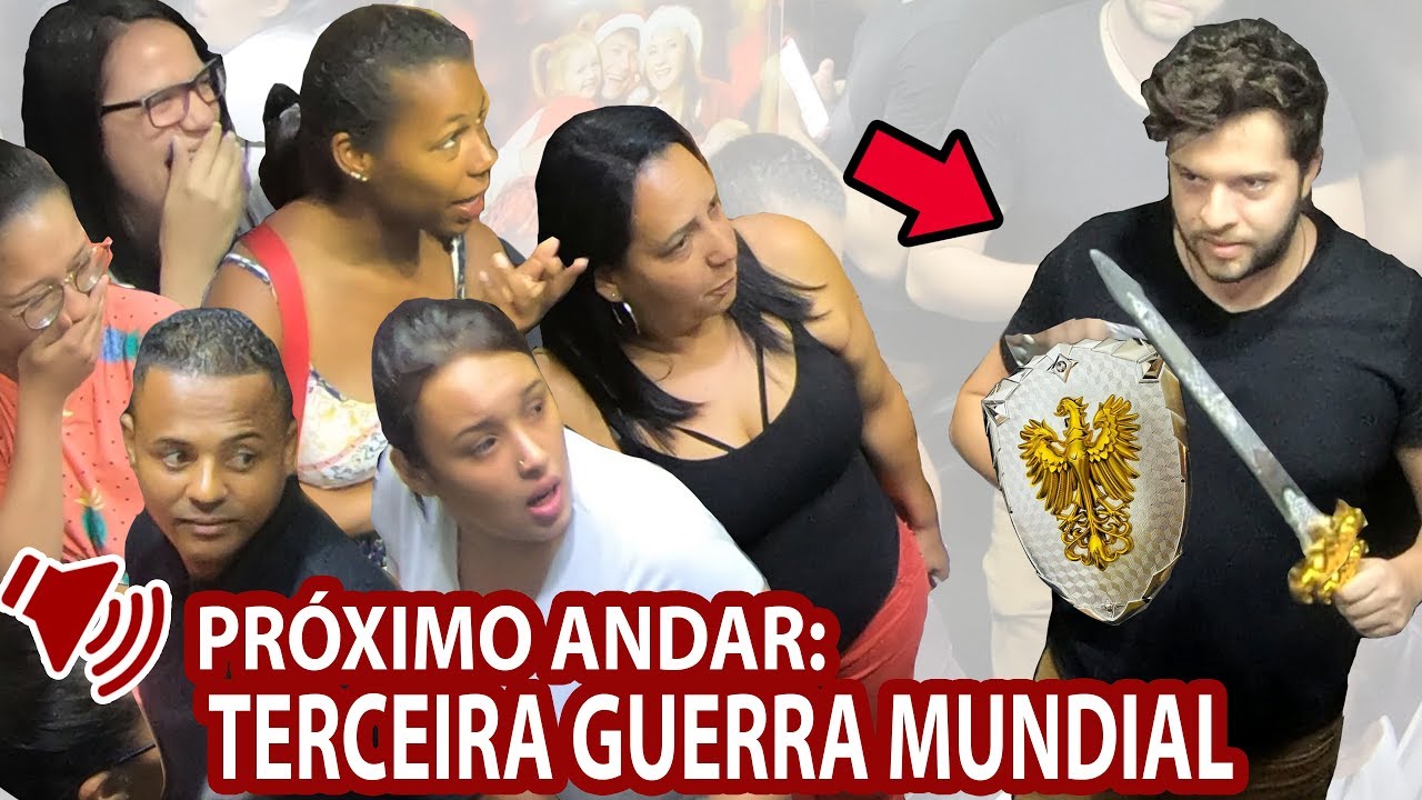 COLOQUEI A VOZ DO GOOGLE NO ELEVADOR CONVOCANDO PRA TERCEIRA GUERRA MUNDIAL
