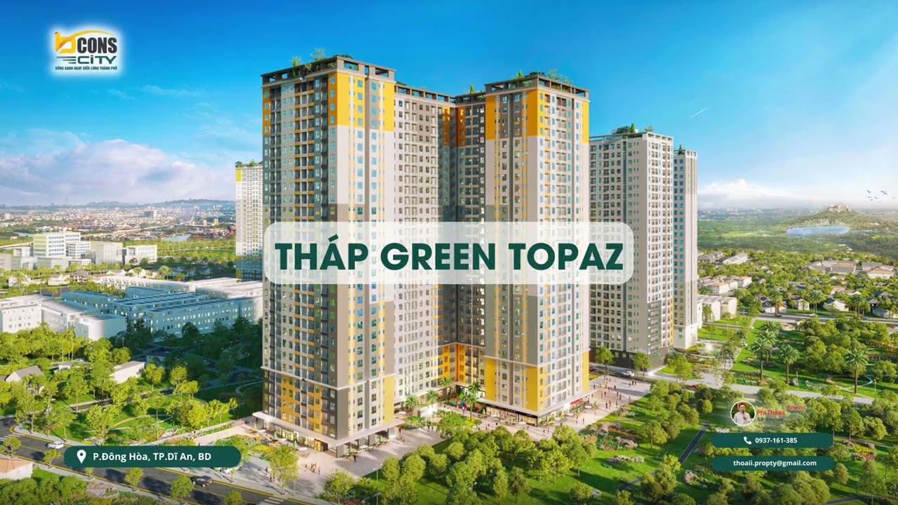 Th&aacute;p Green Topaz - Thừa hưởng trọn vẹn tiện &iacute;ch từ khu Đ&ocirc; Thị Phức Hợp Bcons City