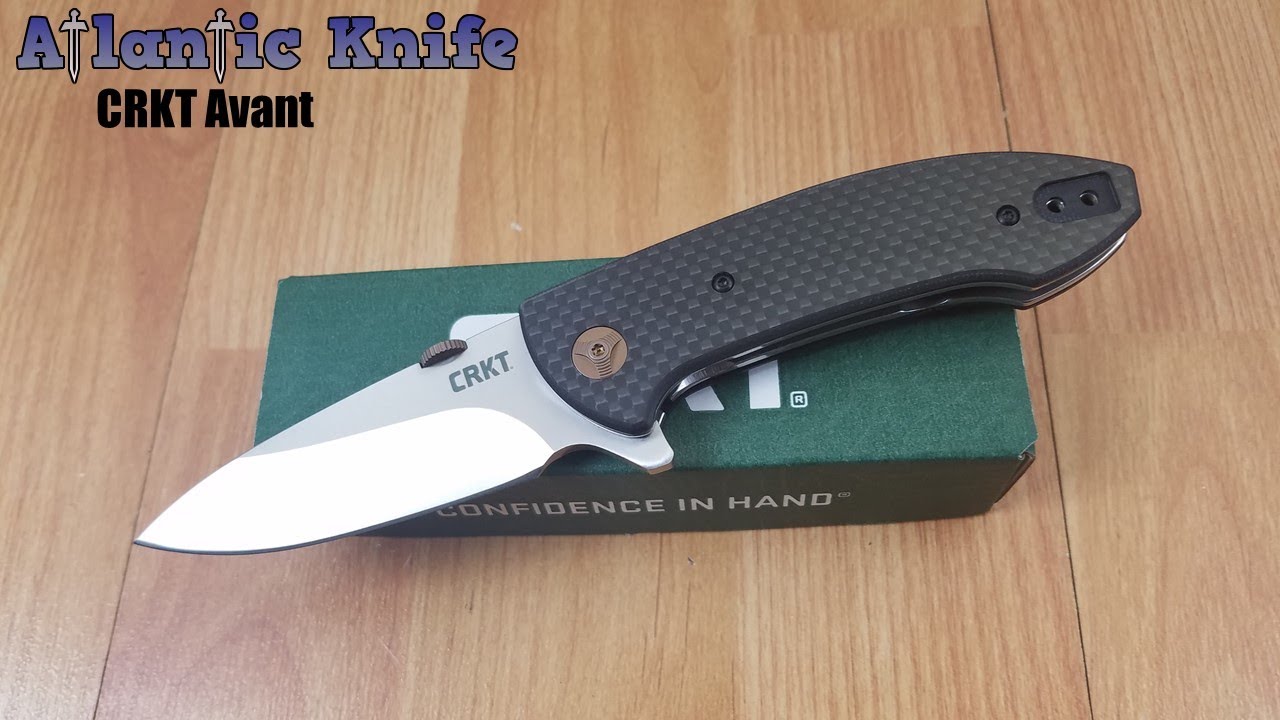 CRKT AVANT LINERLOCK FLIPPER IKBS BLACK CF/G10 SATIN FOLDING KNIFE 4620