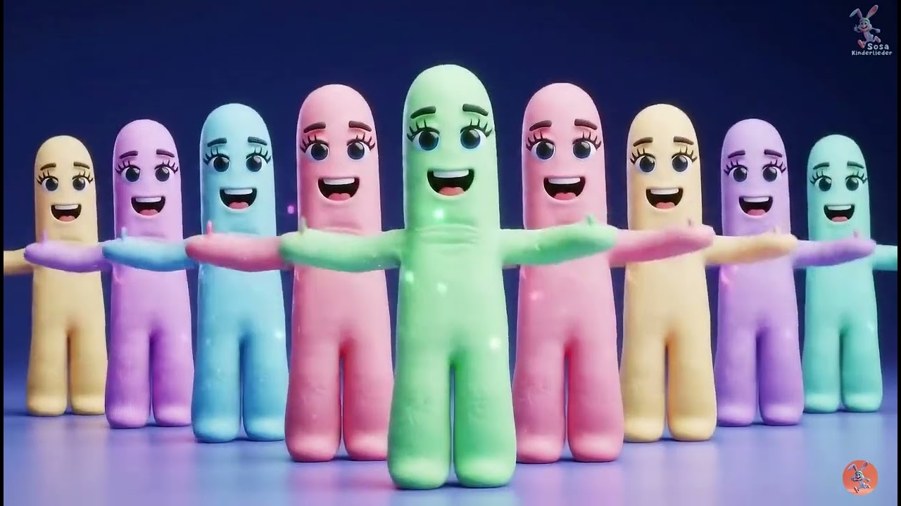🖐️ Zehn kleine Zappelmänner | Die lustige Finger-Disco | Sosa Kinderlieder