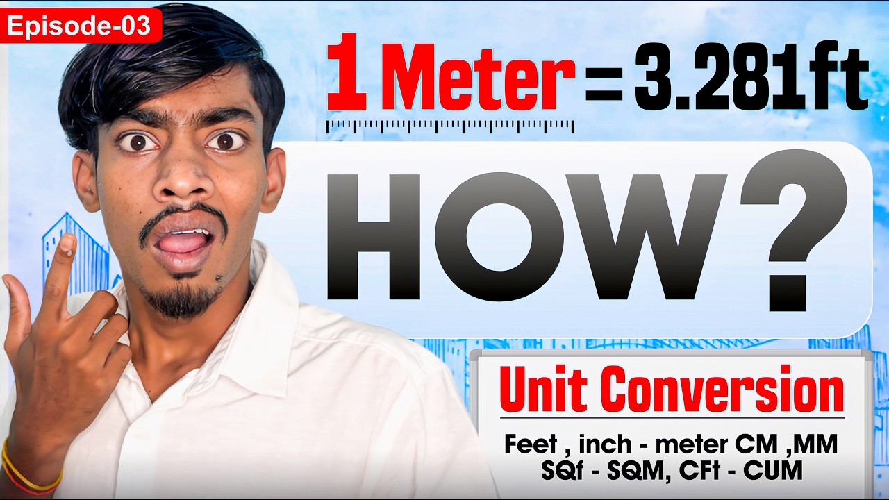 How to Convert Feet to Meter, Sqft to Sqm, Cft to Cum l Basic Knowledge & skills for Civil Engineers
