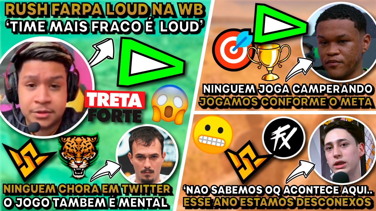 🚨TRETA CONTINUA: RUSH x LOUD! GIUH DESABAFA FASE FX! NICKZ RESPONDE HATERS!