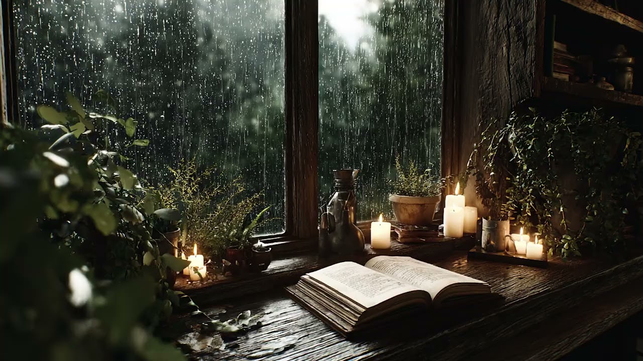 Quiet Dark Cabin 🌧️ Rain Outside for Deep Sleep All Night & Insomnia Relief