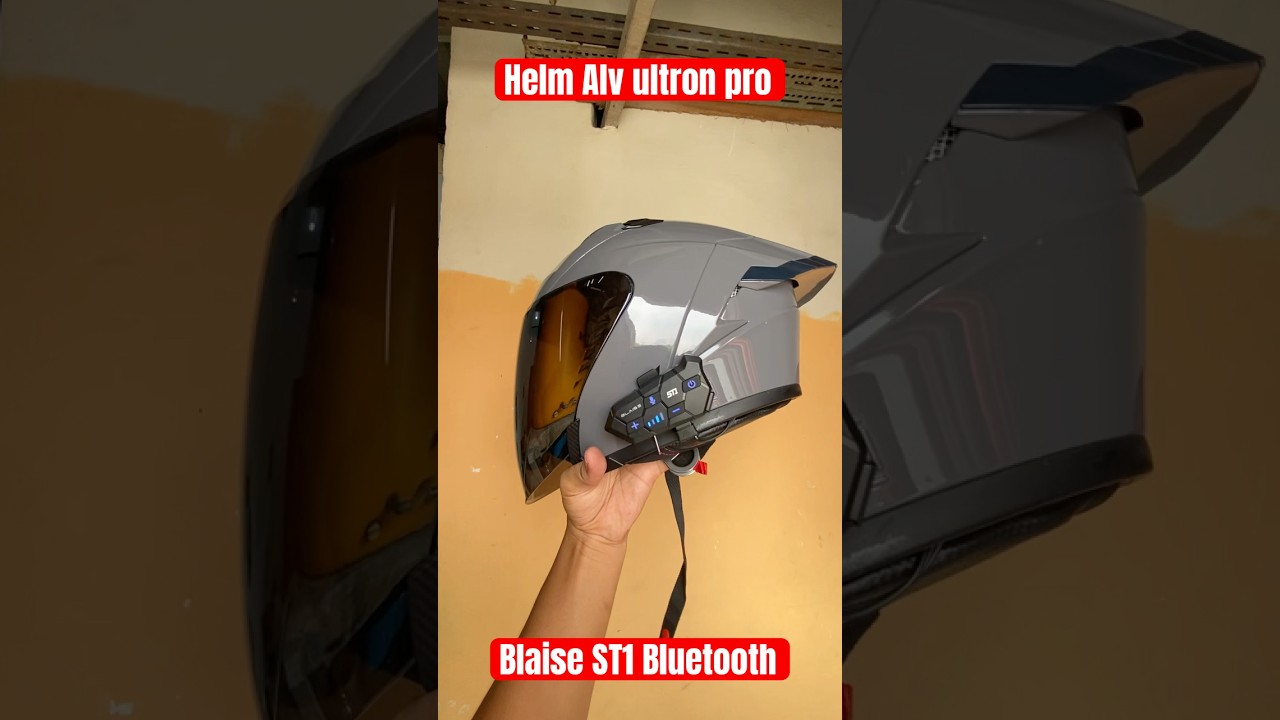 Helm Alv ultron pro pakai Headset Bluetooth Blaise st1 