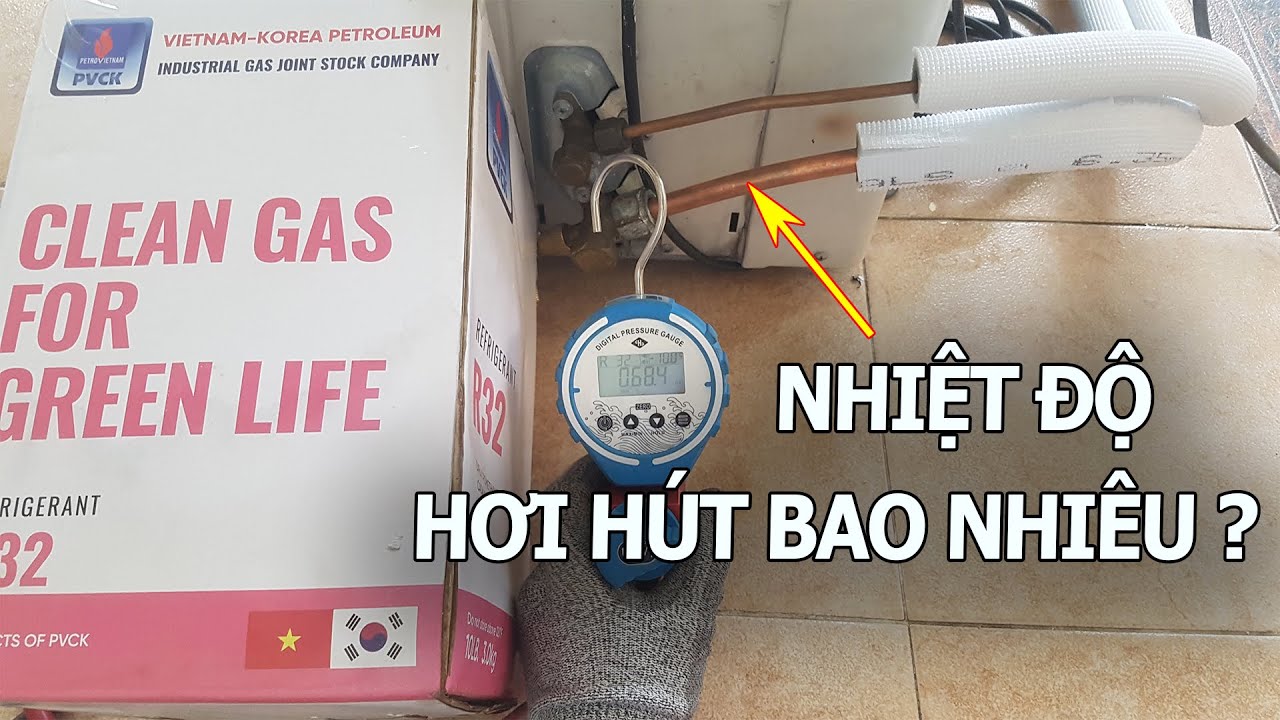 Nạp Ga Lạnh Theo Nhiệt Độ Hơi H&uacute;t Về M&aacute;y N&eacute;n