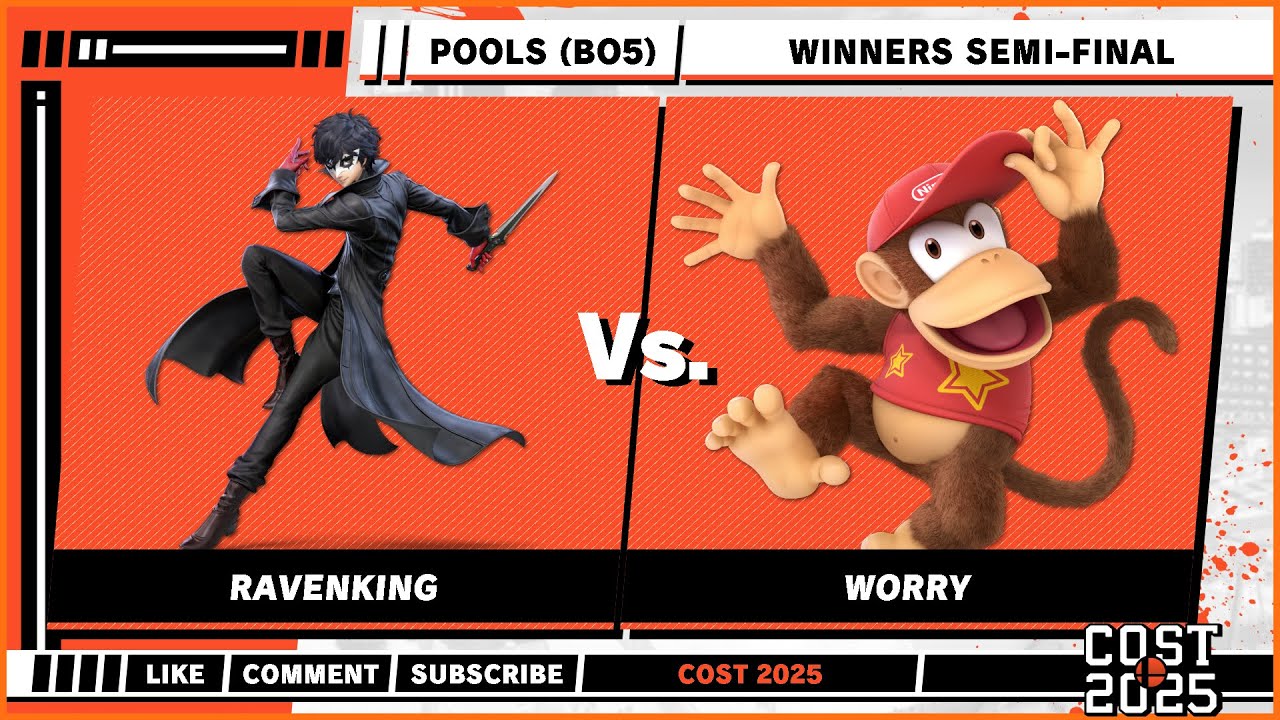 COST 2025 - Ravenking (Joker) VS worry (Diddy Kong) - Super Smash Bros. Ultimate - SSBU