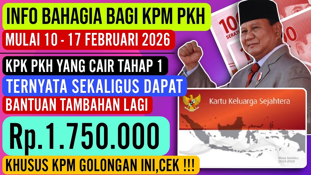 KPM PKH BPNT DOBEL BAHAGIA ☑  TERNYATA DI SAMPING PKH BPNT CAIR DAPAT LAGI TAMBAHAN TUNA 1.740.000