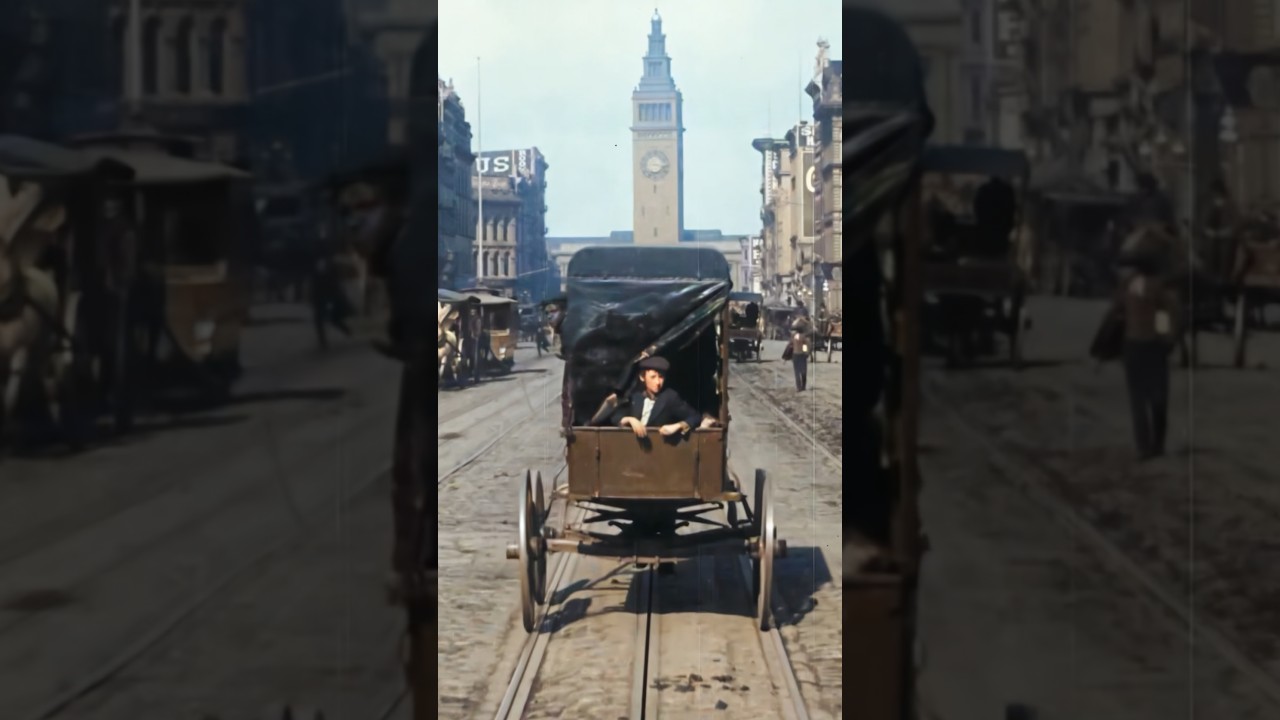 San Francisco one week before the Earthquake, 1906 - Restored Footage