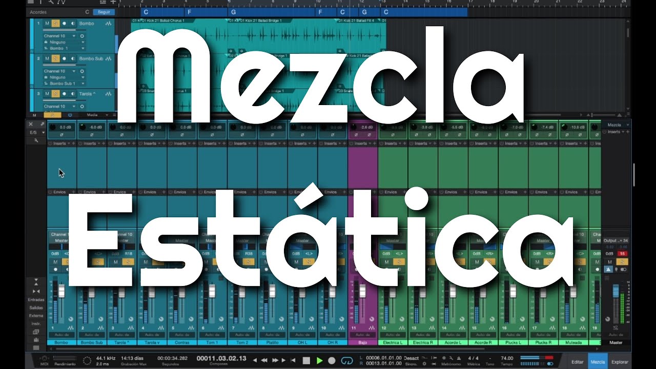 Mezcla Estatica. Rapidines de Studio One [Ganancia y Paneo]