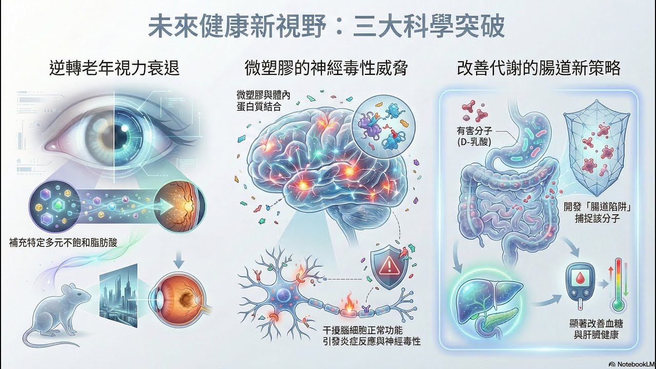 《醫學新知週報》超級脂質逆轉視力老化、微塑膠的神經毒素威脅、改善代謝的腸道新策略  | PODCAST #18